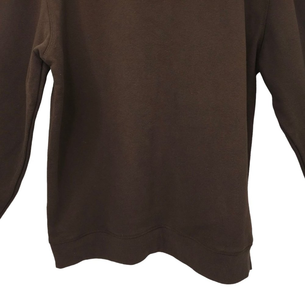 Izod Quarter Zip Sueded Fleece Pullover Sweater Sweatshirt Mens XL Brown NEW - Picture 13 of 15